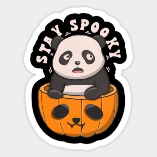 Retro Panda Stay Spooky Sticker